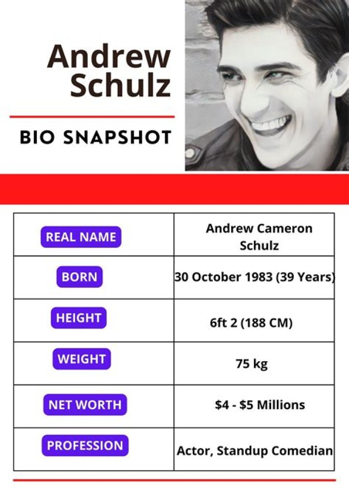 Andrew Schulz Net Worth, Age, Height, Bio, Birthday, Wiki!
