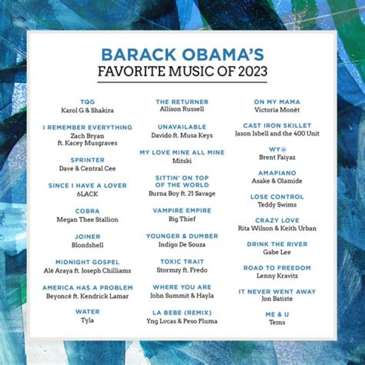 Barack Obama Playlist 2023: Davido, Burna Boy, Tems, Asake, Olamide & Tyla Make List
