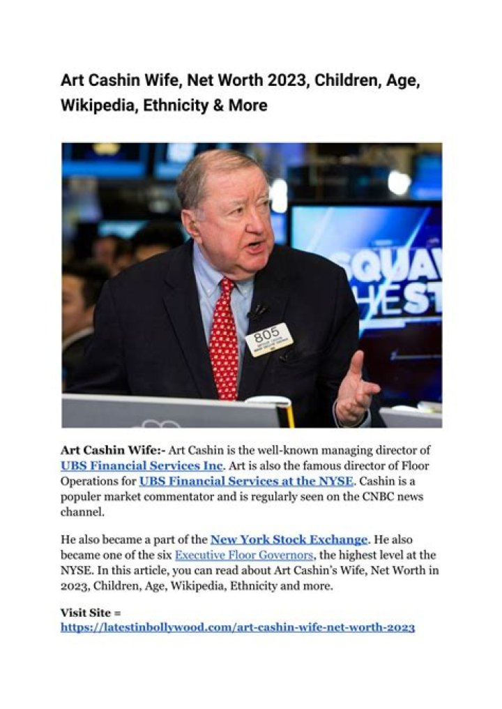 CNBC: Art Cashin Net Worth, Age and Wikipedia: Who Is His Wife?