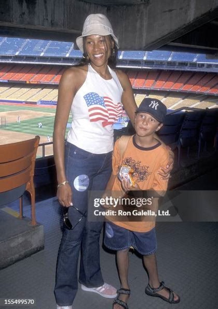 Cynthia Garrett and her son during Special Screening of ...