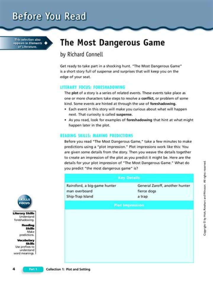 Examples of foreshadowing in the most dangerous game